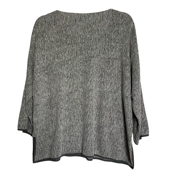 J Jill Pure Jill Tunic Womens Sz M Linen Blend Knit Gray Heather 3/4 Sleeve - Picture 3 of 8